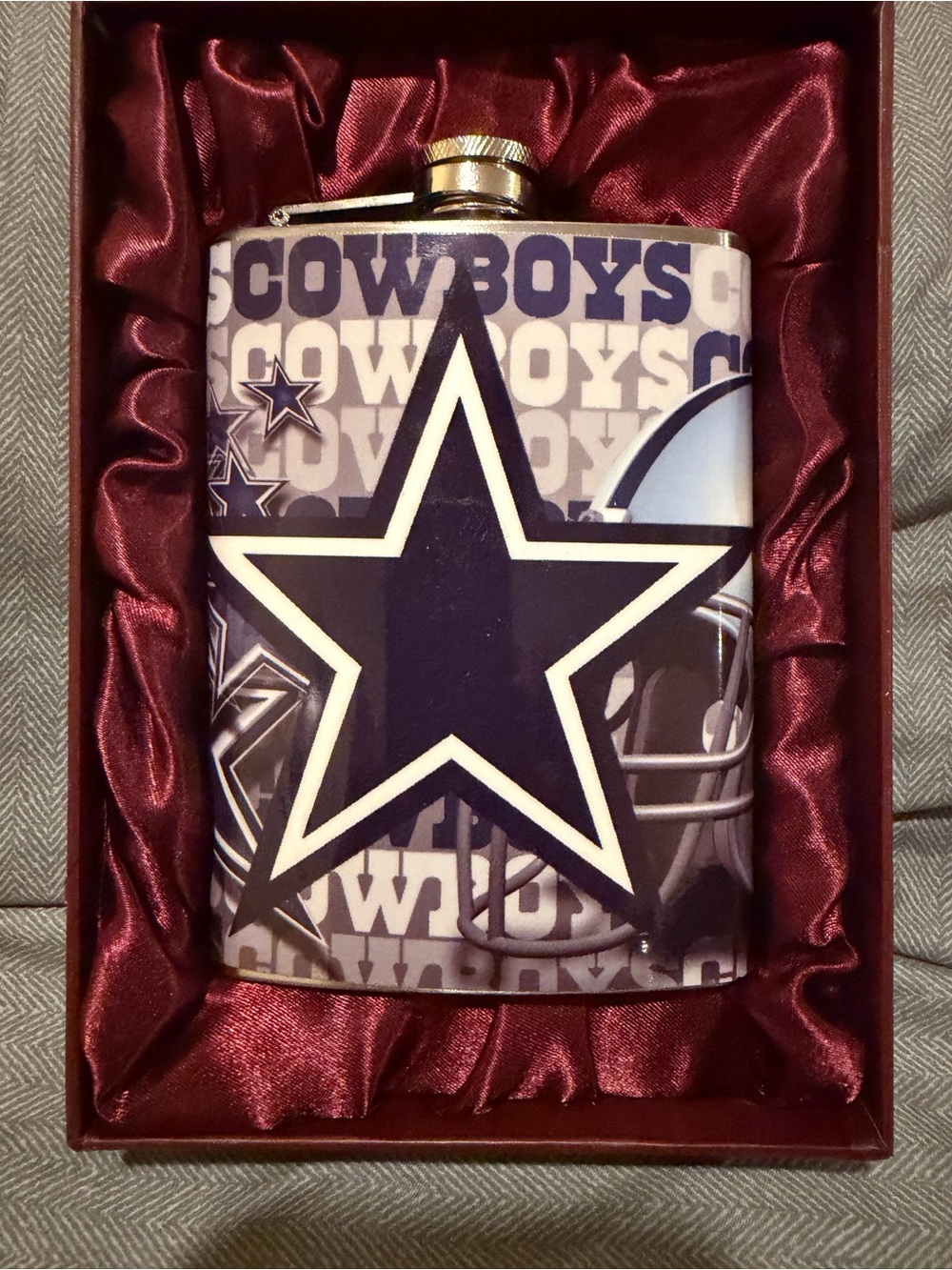 NFL Stainless Steel Hip Flask - Navy and White
